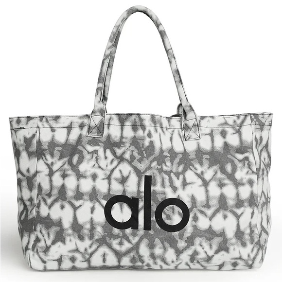 Alo Yoga Iconic Shopper Tote Grey Tiedye - Picture 1 of 4
